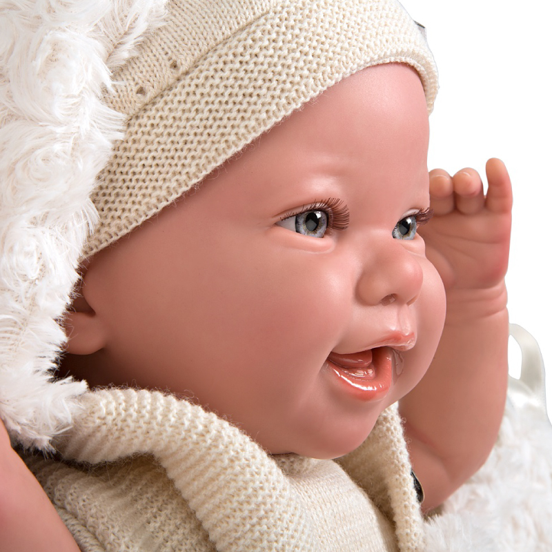 Papusa Reborn bebelus realist Arias Diego 45 cm Beige [3]