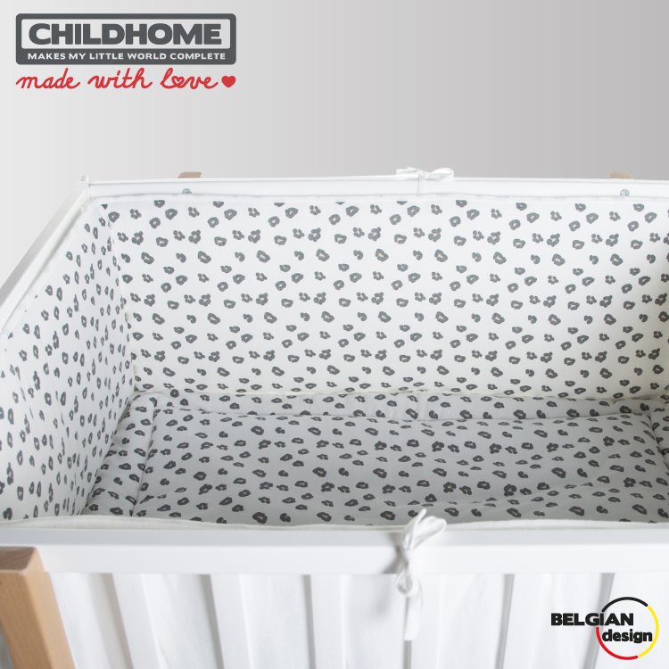 Protectie patut Childhome 35x340 cm Jerse, Leopard [2]