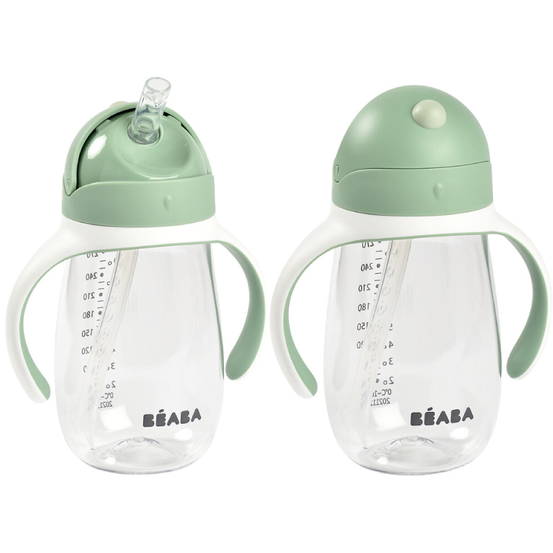 Cana cu pai din Tritan Beaba 300 ml Sage Green [2]