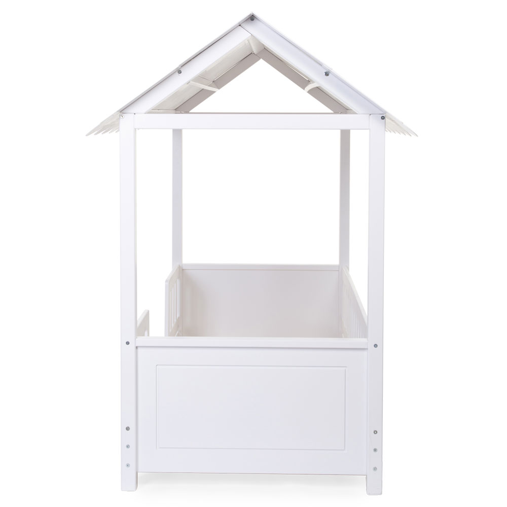 Pat Casuta Childhome cu protectii laterale 70x140 cm Lemn Alb [4]
