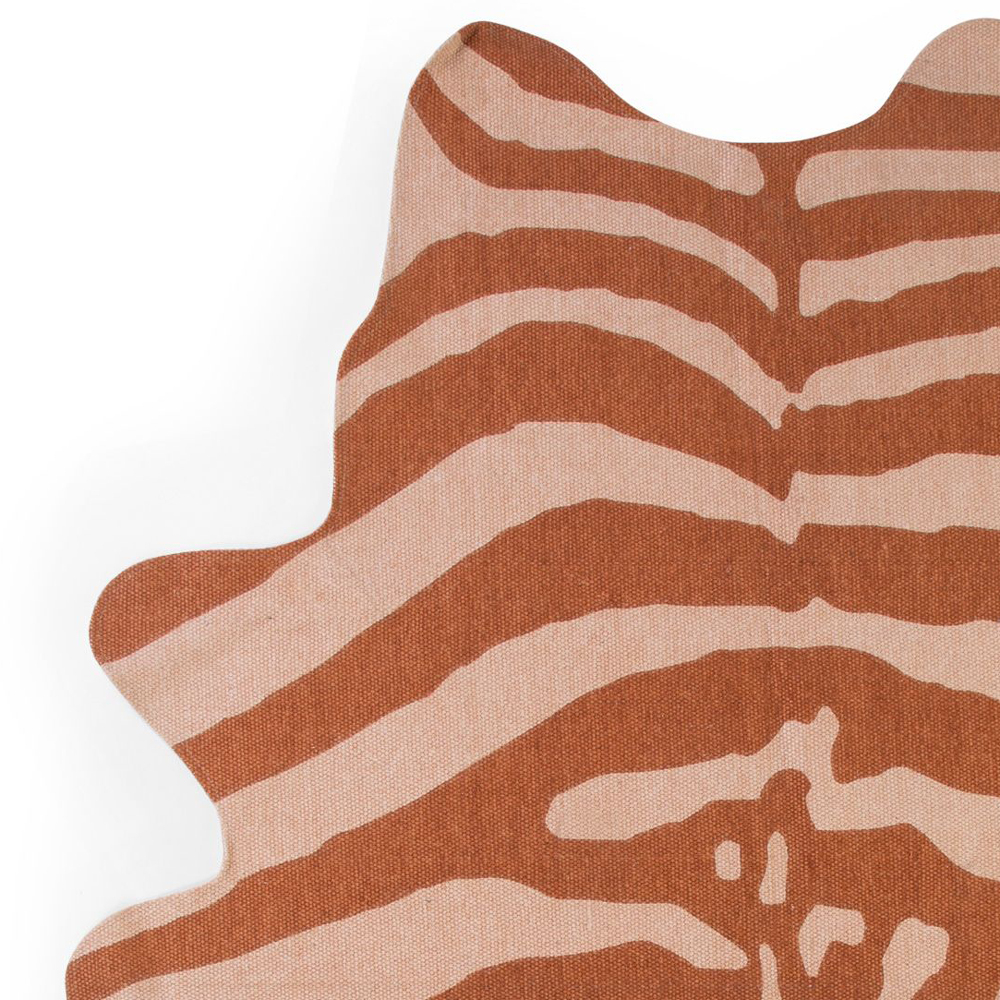 Covor Bumbac Childhome 145x160 cm, Zebra Nude [2]