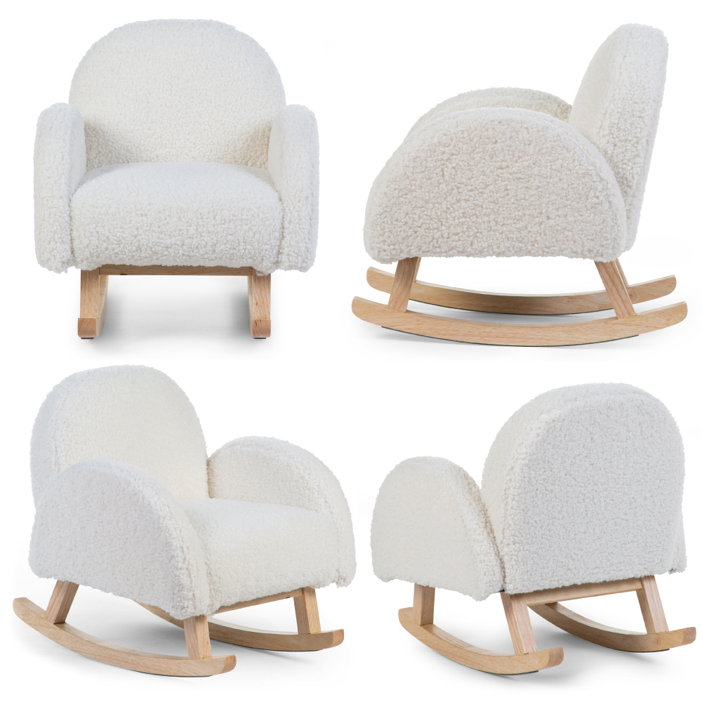 Scaun balansoar pentru copii Childhome Teddy Alb [2]