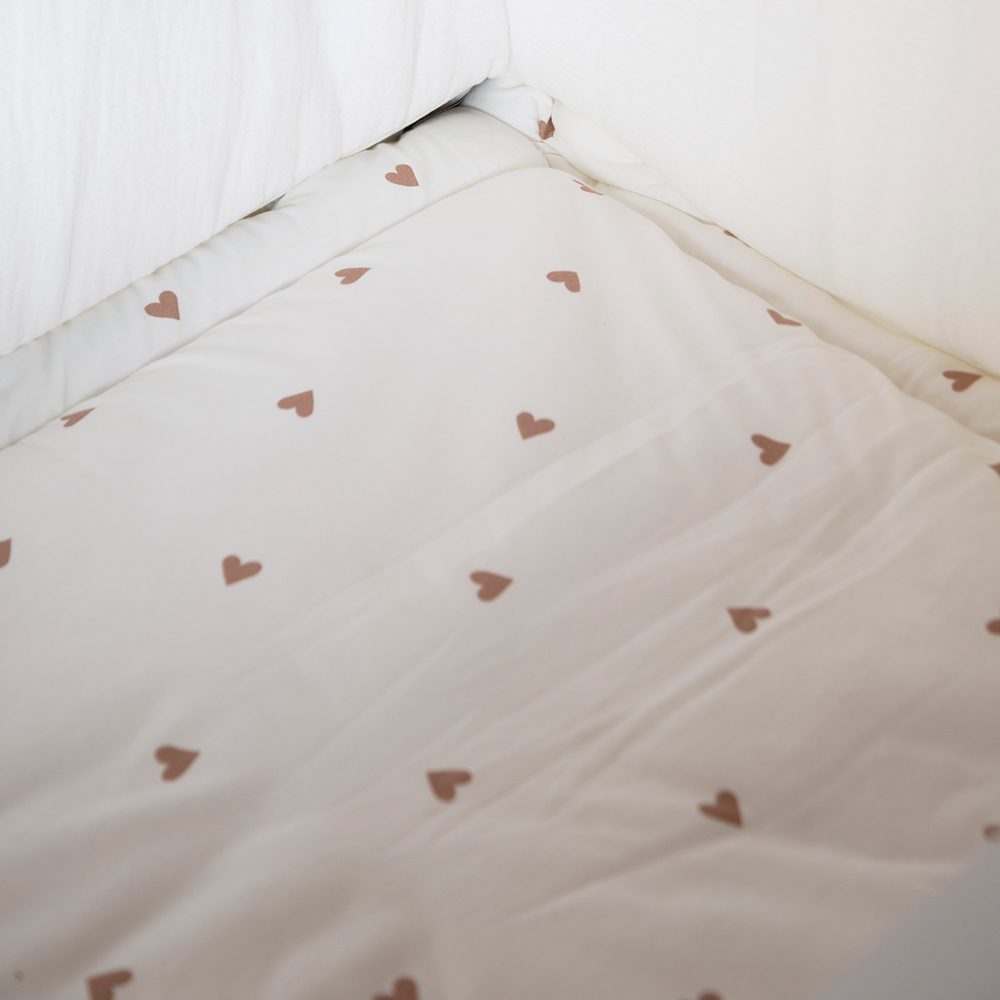 Salteluta de joaca Childhome 75x95 cm Jerse/Muselina, Inimioare [5]