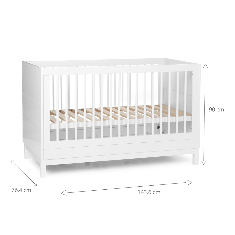Patut Childhome Jota 70x140 cm, MDF Alb [6]