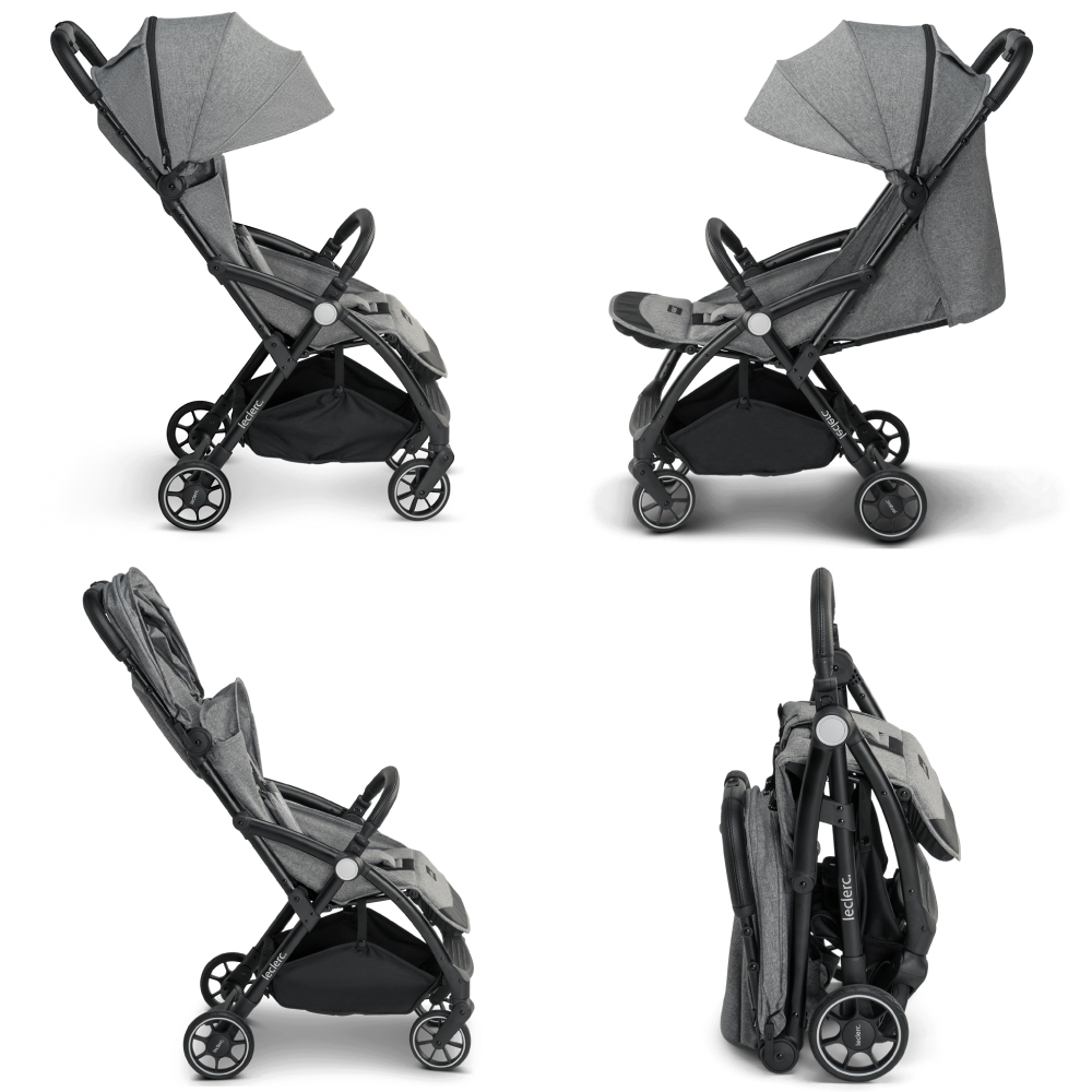 Carucior Leclerc Influencer 2 in 1 Grey Melange [3]