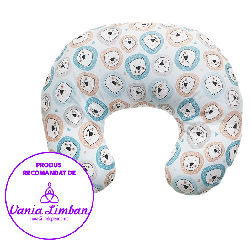 Perna de Alaptare Fiziologica Husa Bumbac Model Lei 72 cm [3]