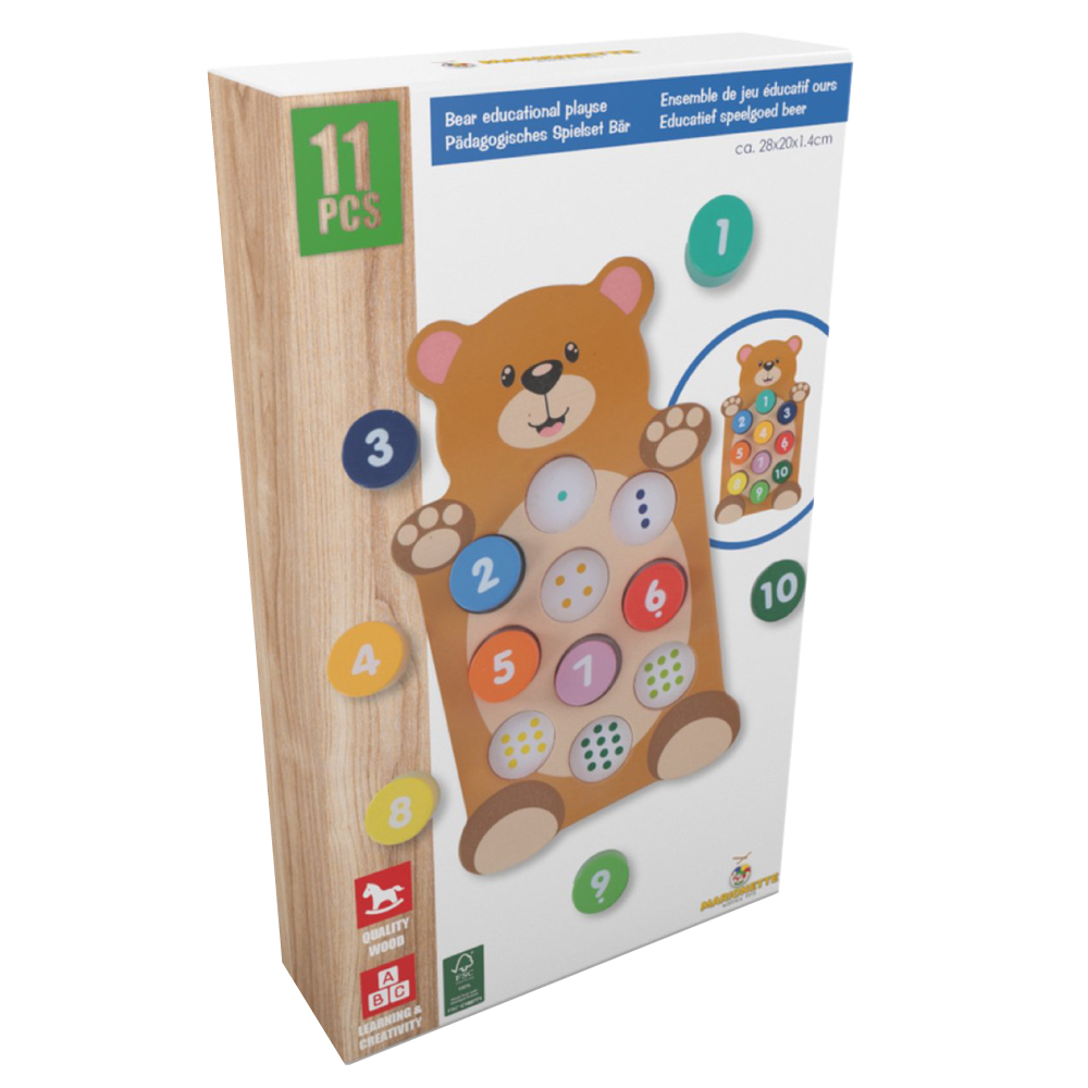 Joc educativ din lemn cu numere Marionette 11 piese [4]
