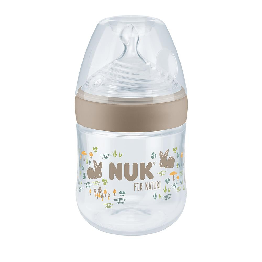 Biberon Nuk for Nature PP 260 ml, Control Temperatura, Tetina Silicon M, Crem [2]