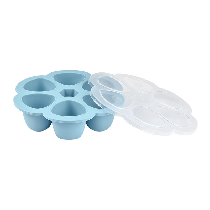 Recipient ermetic silicon multiportii 6x90 ml Beaba Windy Blue [3]