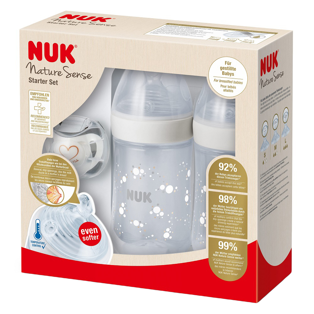 Set Nuk Nou Nascut Nature Sense Start Twin cu Control Temperatura Alb [2]