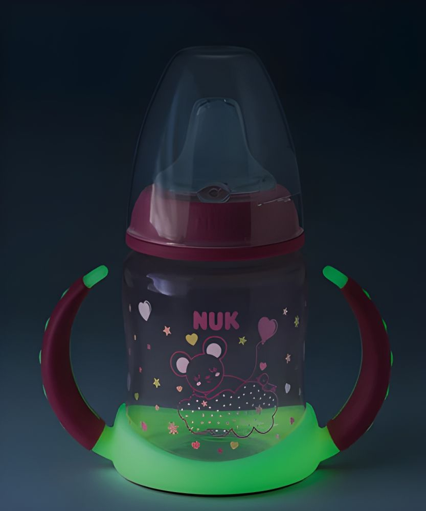 Biberon Nuk First Choice PP 150 ml, Toarte Fluorescente, Tetina Invatare Silicon, Roz [3]