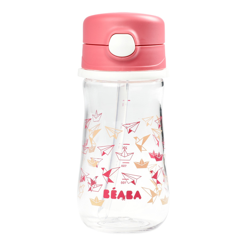 Cana cu pai Beaba 350 ml Dark Pink [2]