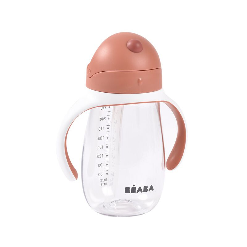 Cana cu pai din Tritan Beaba 300 ml Terracotta [2]