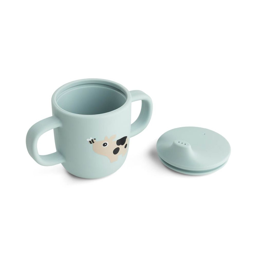 Cana de antrenament Done by Deer silicon cu doua manere Tiny Farm Blue [2]