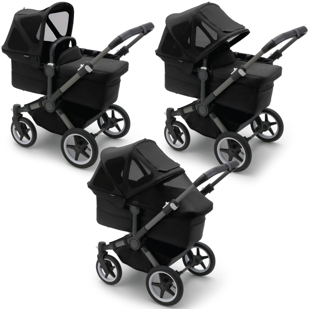 Capotina cu extensie plasa insecte Bugaboo Donkey Midnight Black [2]