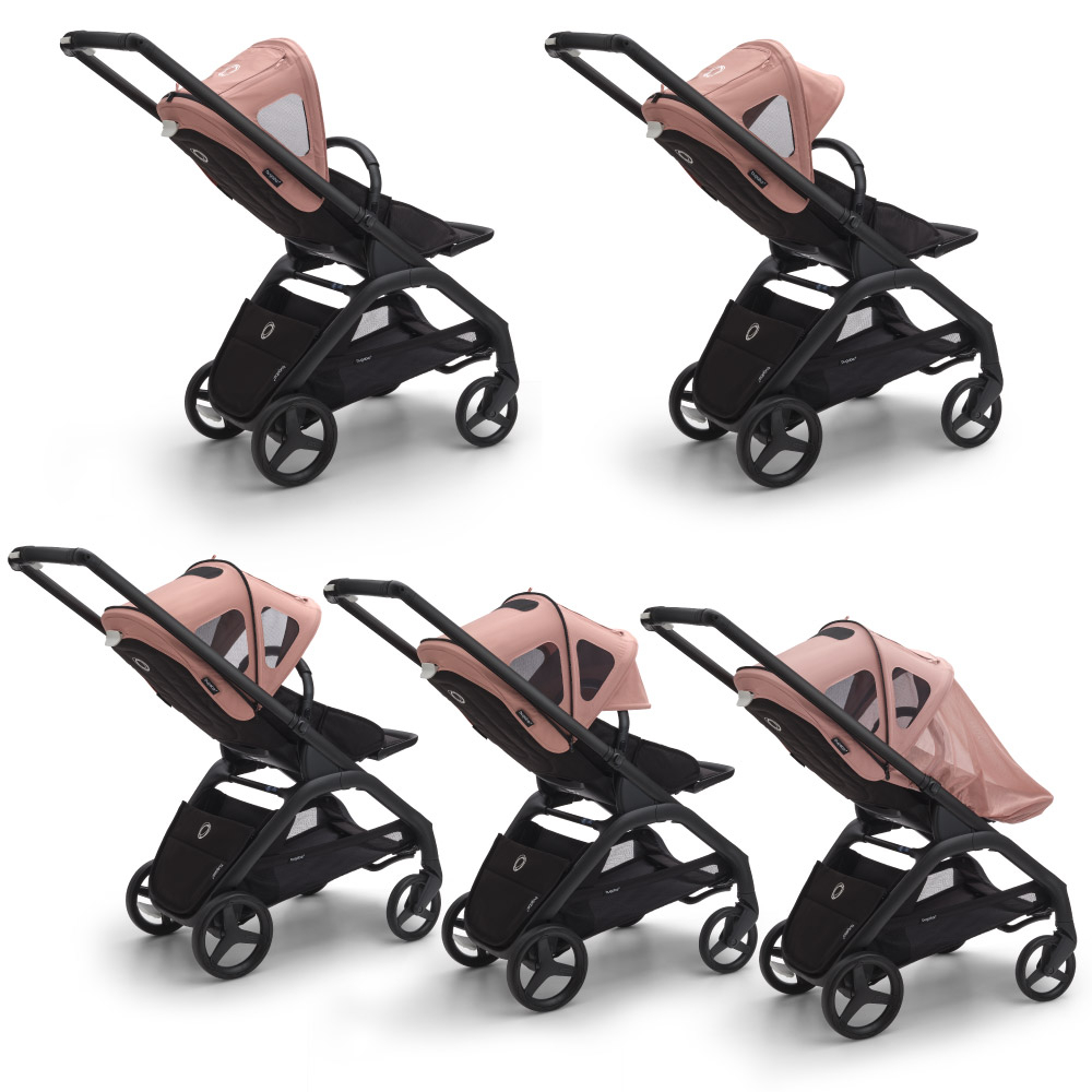 Capotina cu extensie plasa insecte Bugaboo Dragonfly Morning Pink [2]