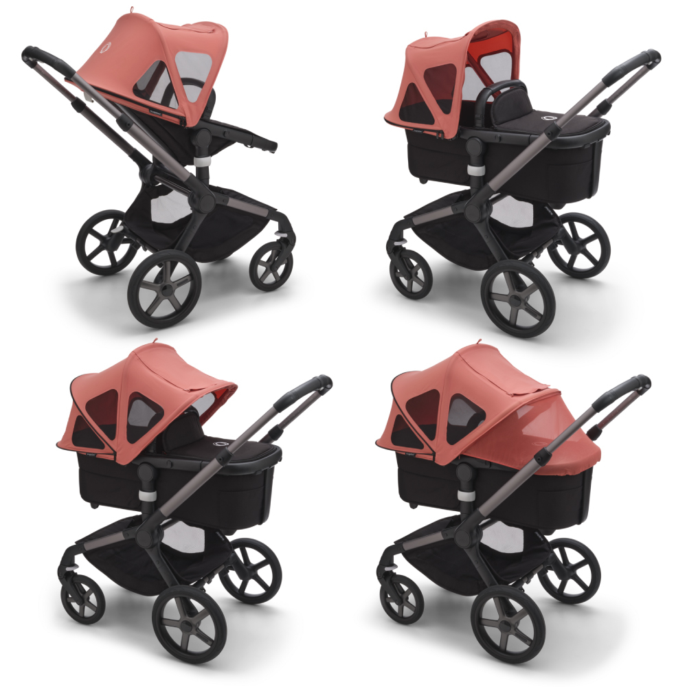 Capotina cu extensie plasa insecte Bugaboo Fox 5/Fox Cub/Lynx Sunrise Red [2]