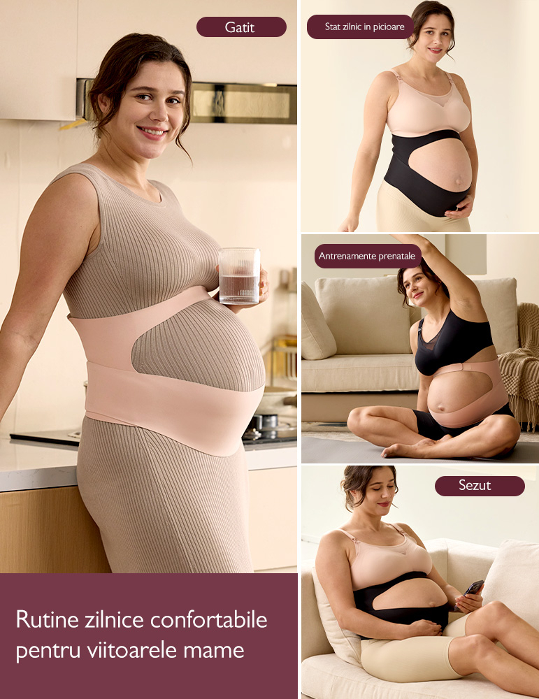 Centura gravide Momcozy pentru sustinerea greutatii abdominale Skin XL [7]