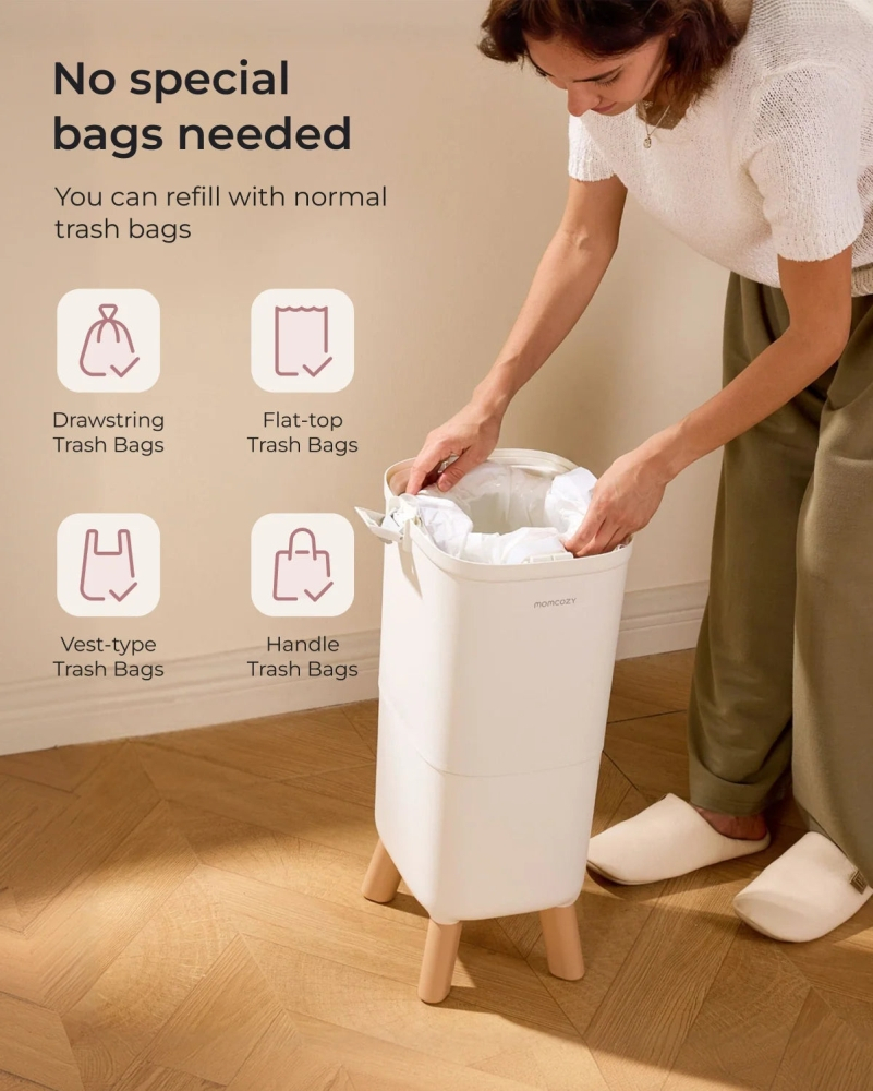 Cos scutece Momcozy cu sistem triple-seal anti-miros 22L [9]