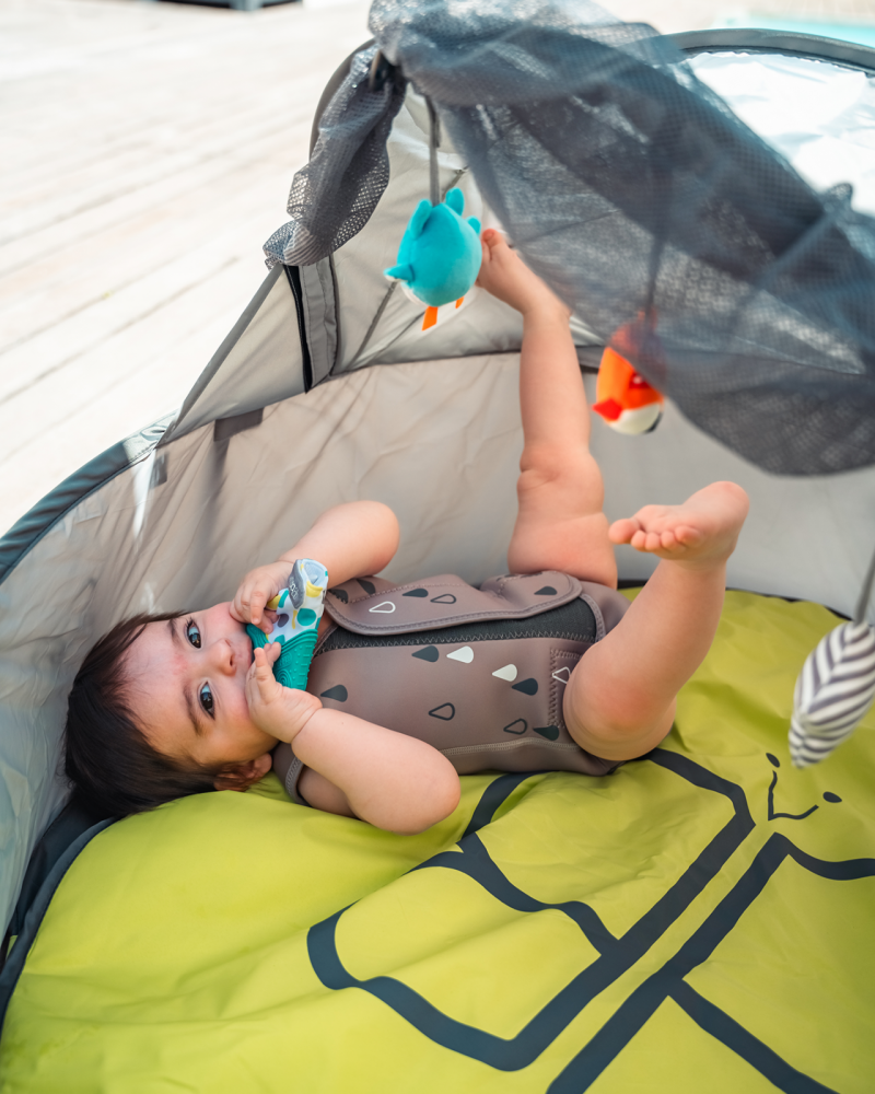 Costum din neopren pentru bebelusi (6-18 luni) bblüv Wräp 2.0 Sand [3]