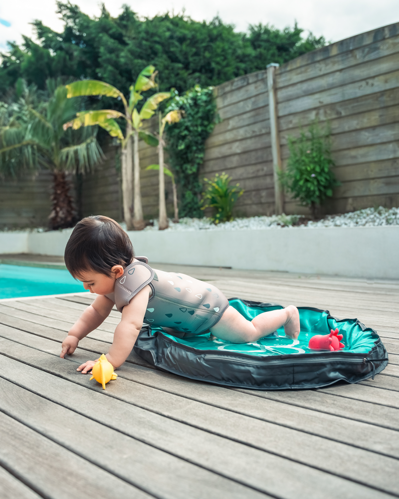 Costum din neopren pentru bebelusi (6-18 luni) bblüv Wräp 2.0 Sand [4]