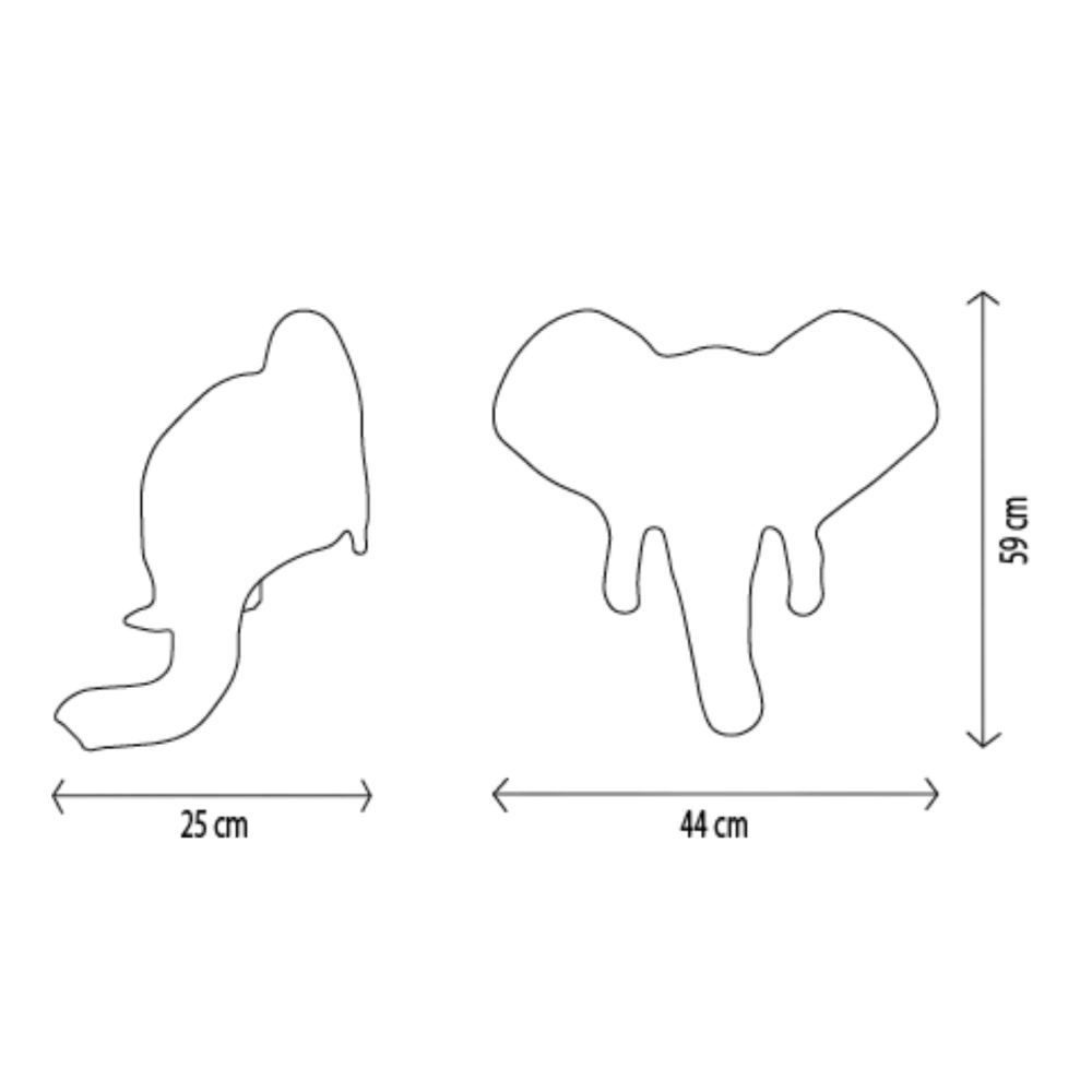 Decoratiune Wild & Soft Cap de Elefant - George [5]