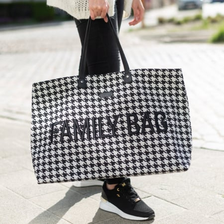 Geanta Childhome Family Bag Pied de Poule Negru [4]