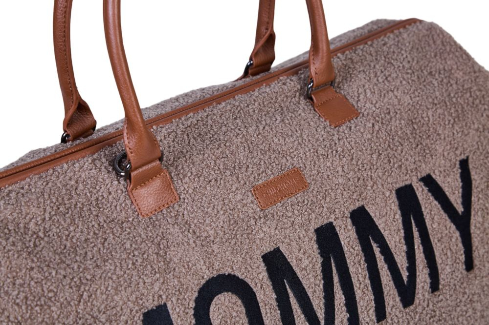 Geanta de bebe Childhome Mommy Bag Signature Teddy Soft Brown [6]