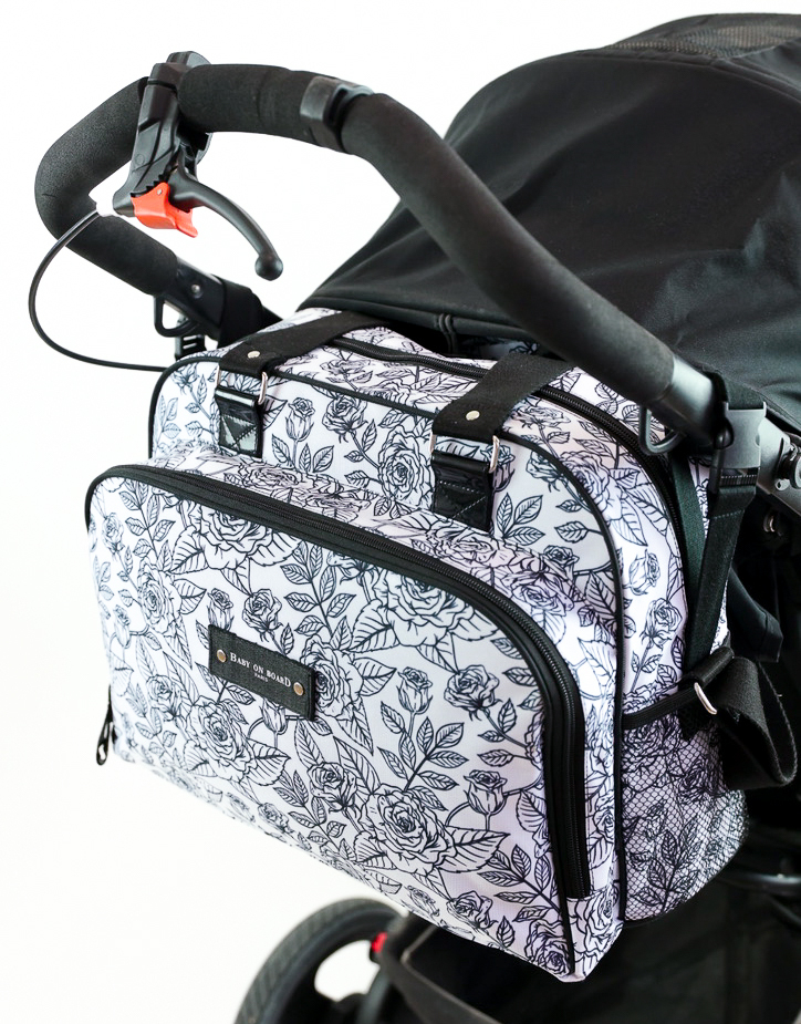 Geanta de infasat Baby On Board Simply Roses [7]