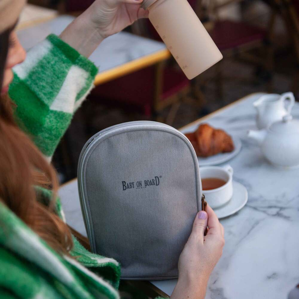 Geanta de infasat Baby On Board Titou Greige [2]