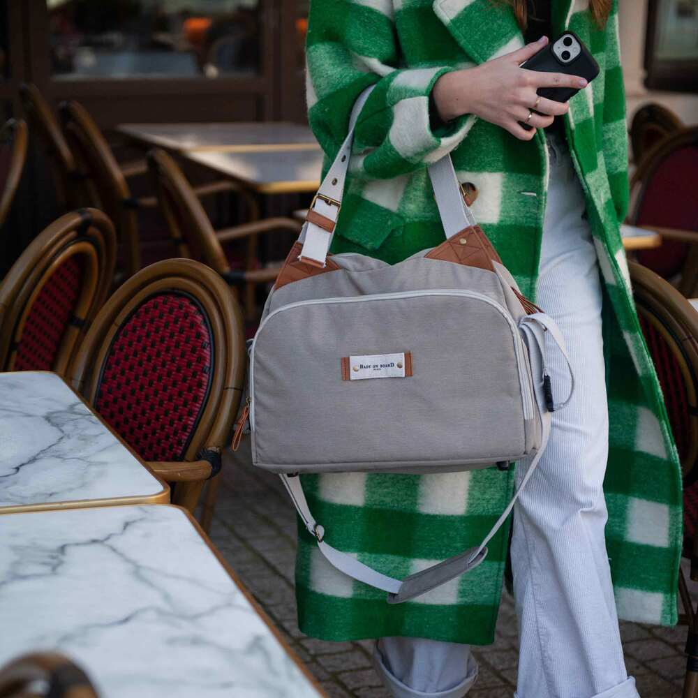 Geanta de infasat Baby On Board Titou Greige [3]