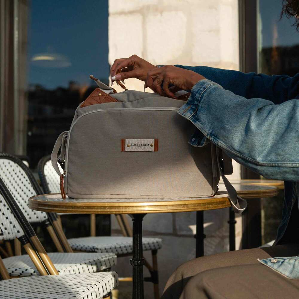 Geanta de infasat Baby On Board Titou Greige [6]