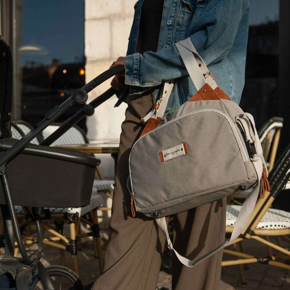 Geanta de infasat Baby On Board Titou Greige [4]