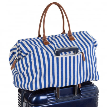 Geanta de infasat Childhome Mommy Bag Albastru/Alb [4]