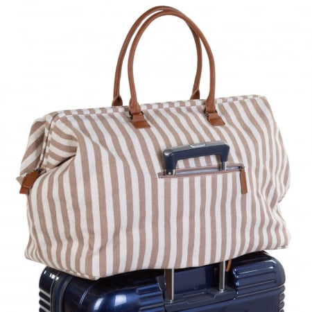 Geanta de infasat Childhome Mommy Bag Nude/Alb [4]