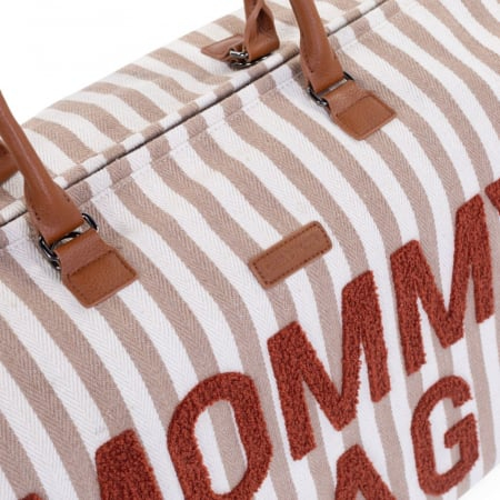 Geanta de infasat Childhome Mommy Bag Nude/Alb [5]