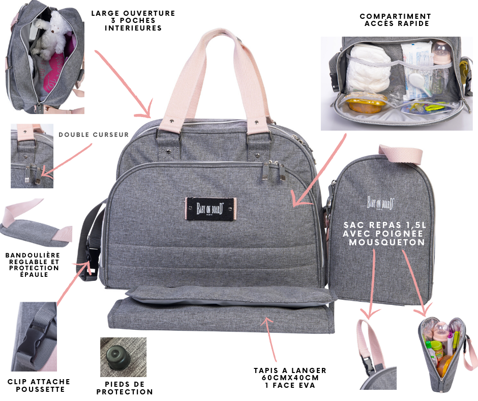 Geanta infasat bebelusi Baby On Board Urban Sweet Pink [2]