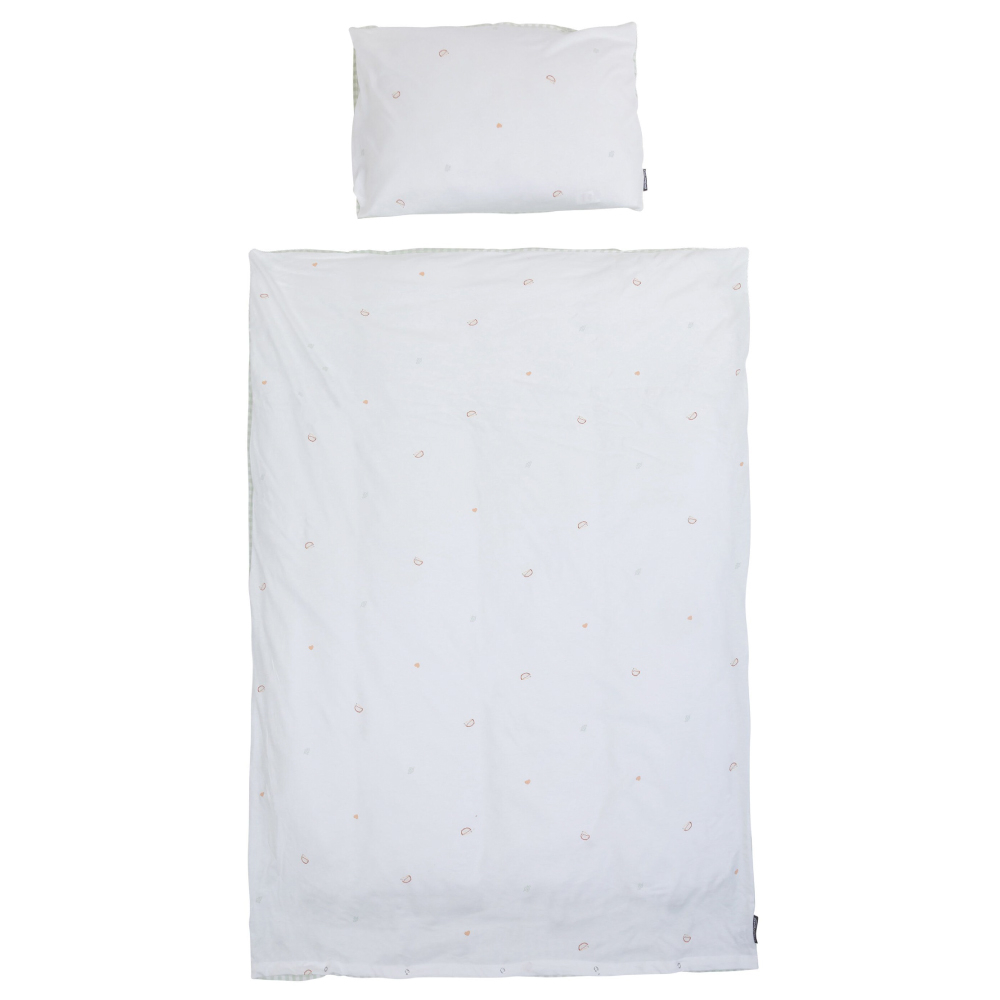 Husa pilota si fata de perna Childhome Jerse 100x140 cm Jerse/Muselina Verde [2]