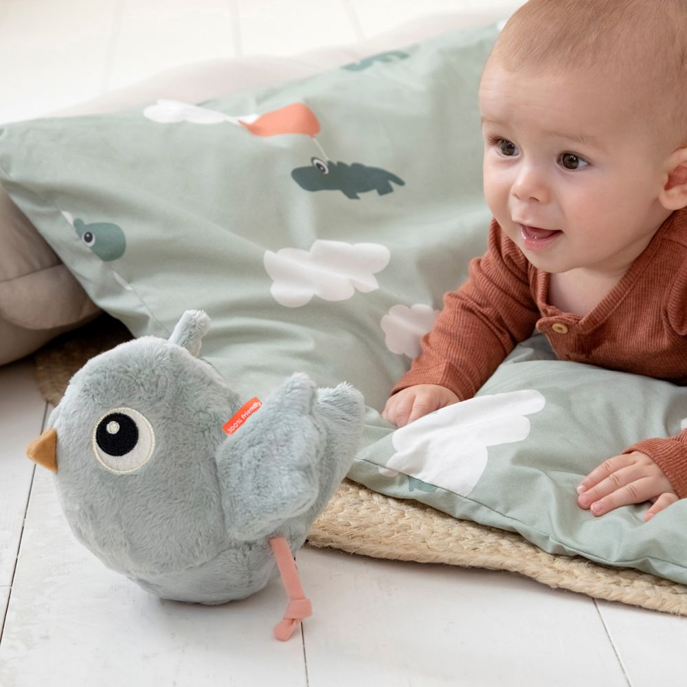 Jucarie de plus cu clopotel Tumbler Done by Deer Birdee Blue [2]