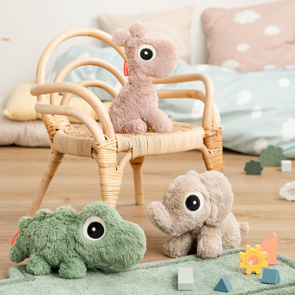 Jucarie de plus Done by Deer Cuddle Bestie Raffi Roz Pudra 26 cm [6]