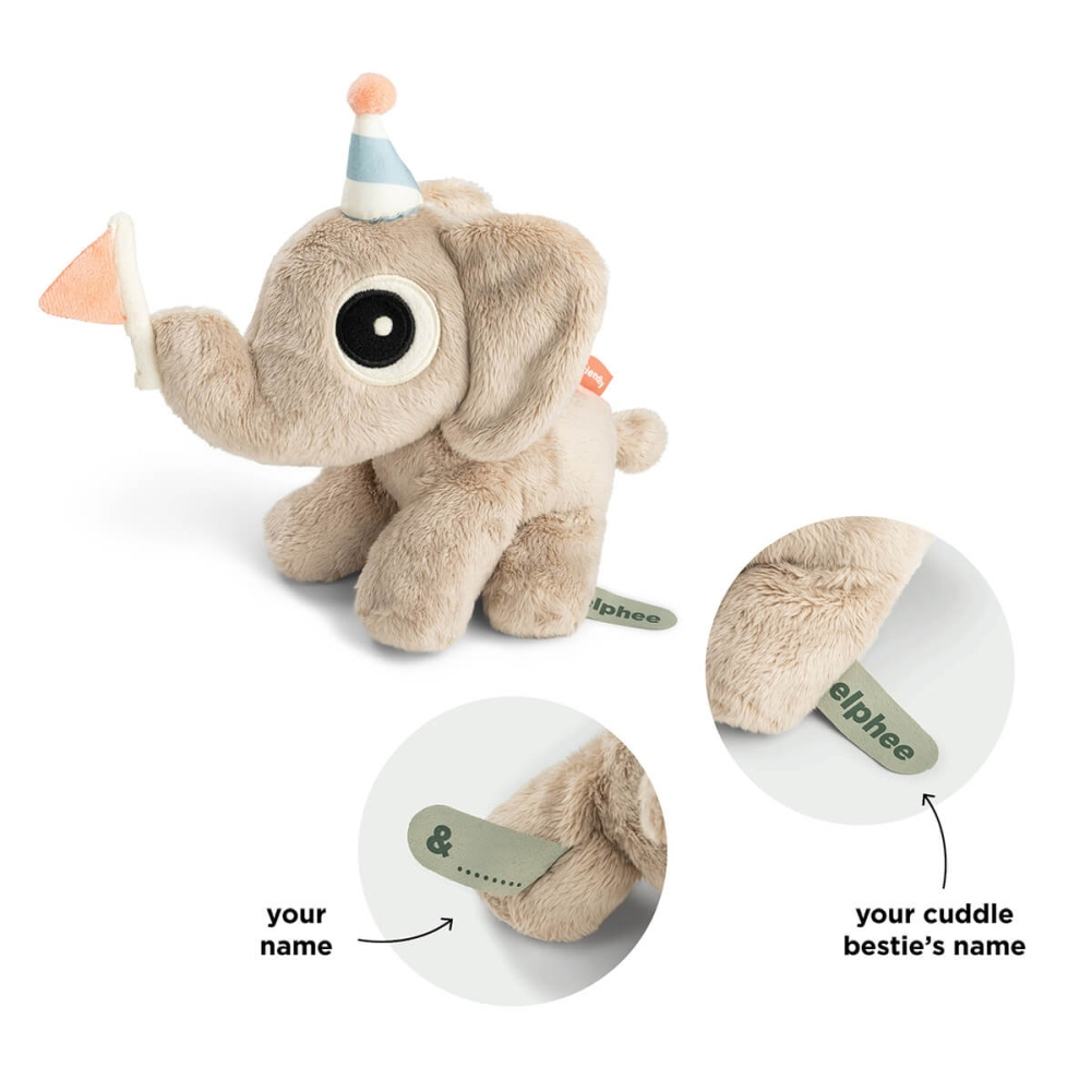 Jucarie de plus in cutie cadou Done by Deer Cuddle Bestie Elphee Bej [2]