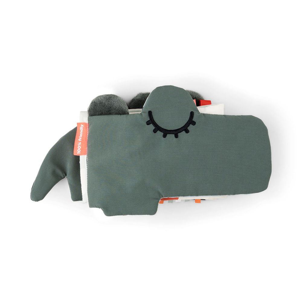 Jucarie senzoriala carticica de plus Fold-Out Done by Deer Croco Green [3]