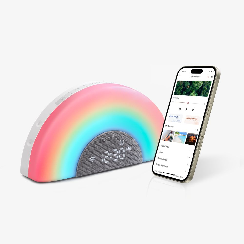 Lampa de veghe curcubeu Smart Momcozy cu lumina reglabila, sunet si aplicatie [4]