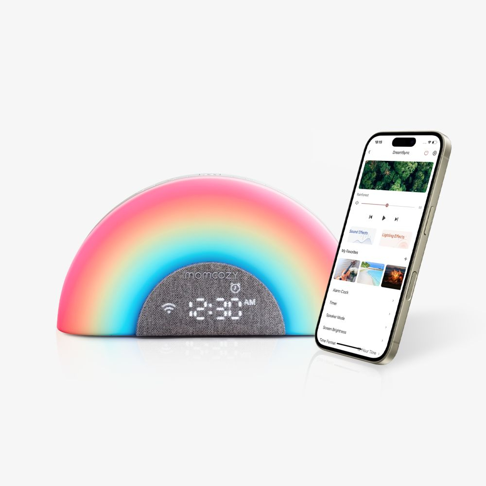 Lampa de veghe curcubeu Smart Momcozy cu lumina reglabila, sunet si aplicatie [3]