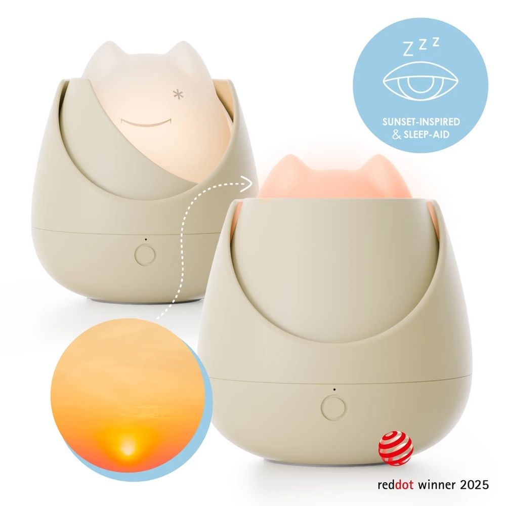 Lampa de veghe Nosiboo Zigg antrenor de somn pentru copii cu lumina rosie si temporizator Beige [7]