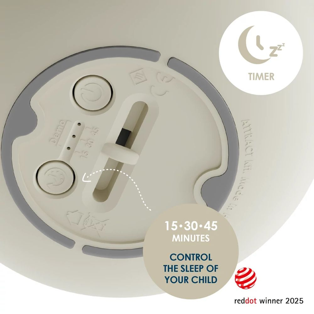 Lampa de veghe Nosiboo Zigg antrenor de somn pentru copii cu lumina rosie si temporizator Grey [3]