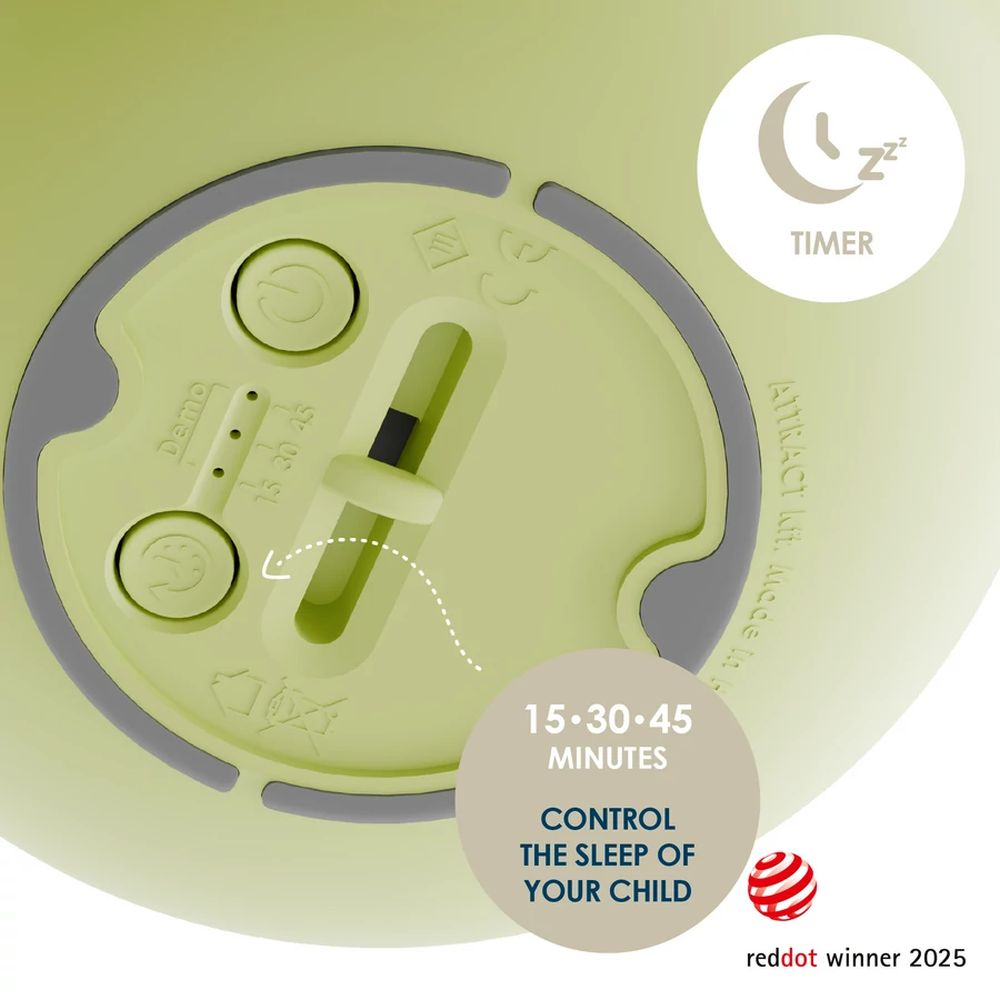 Lampa de veghe Nosiboo Zigg antrenor de somn pentru copii cu lumina rosie si temporizator Sage [3]