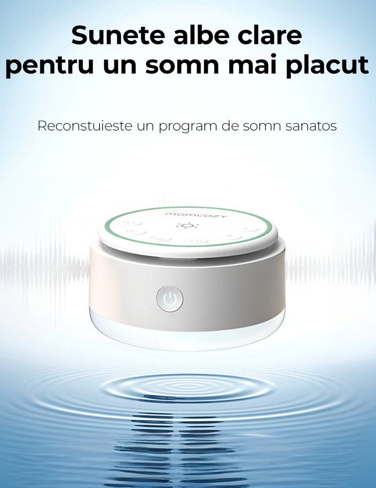 Lampa de veghe portabila Momcozy cu sunete albe cu acumulator si temporizator [4]