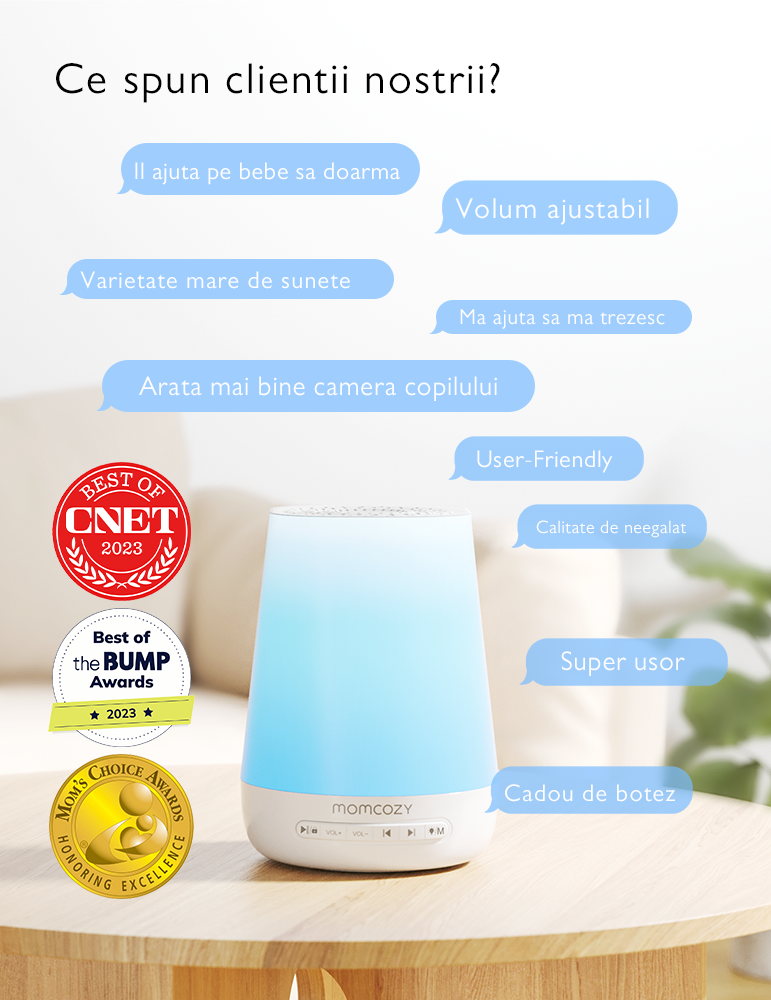 Lampa de veghe Smart Momcozy cu lumina reglabila, sunet si aplicatie [10]