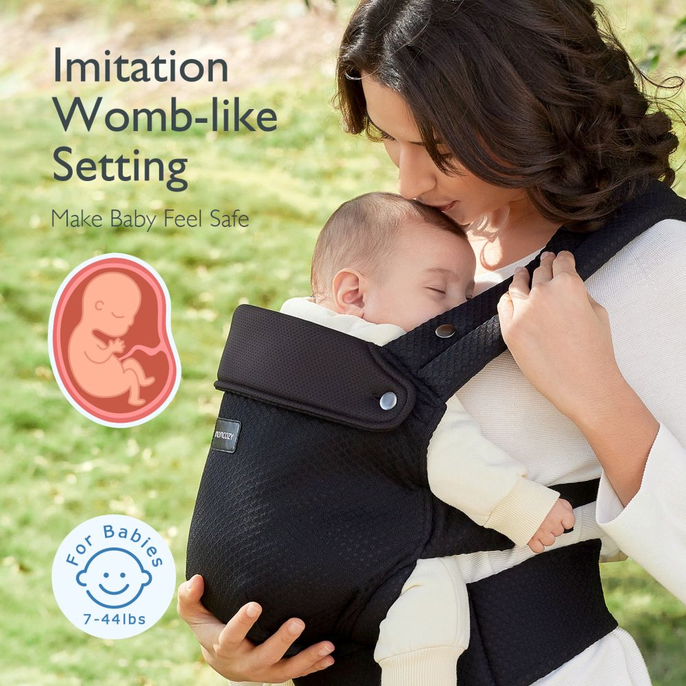 Marsupiu nou nascut Momcozy Air Mesh Black [9]